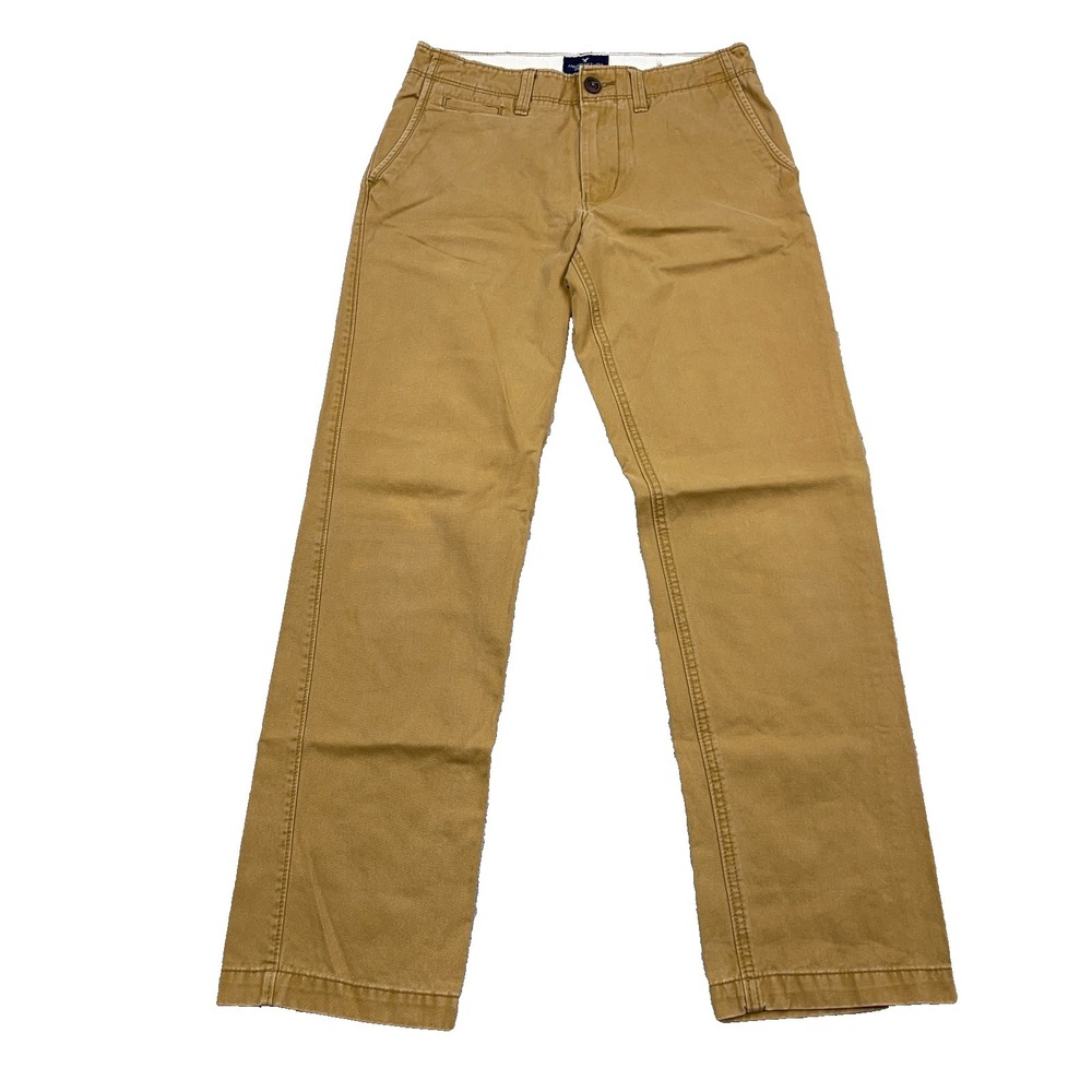 American Eagle Pants Men 30x34 Brown Chino Relaxed Straight Khaki Dress Slacks T